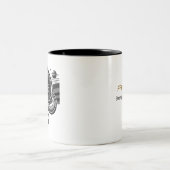 Bélier noir et blanc Zodiac Mug (Centre)