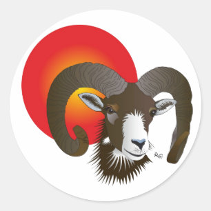 Bélier - Symboles animaux Autocollants