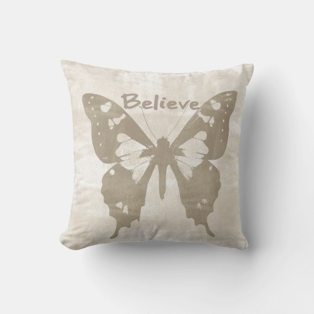 Believe Butterfly Kussen (Voorkant)