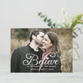 BELIEVE | Carte de Noël avec photo (Debout devant)