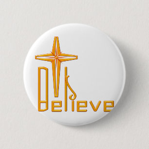 Believe Christian Ronde Button 5,7 Cm