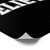 Believe Christmas Varsity Text With Santa Hat Fami Poster (Hoek)