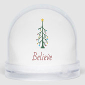 Believe Evergreen Tree Modern Christmas (Arrière)