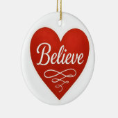 Believe Heart Keramisch Ornament (Rechts)