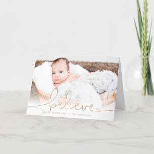Believe Holiday Foto Feestdagen Kaart