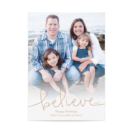 Believe Holiday-fotokaart Feestdagenkaart