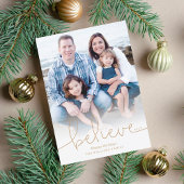 Believe Holiday-fotokaart Feestdagenkaart