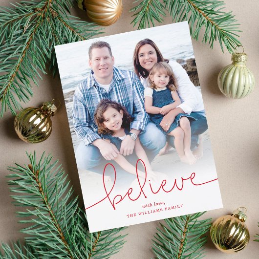 Believe Holiday-fotokaart Feestdagenkaart