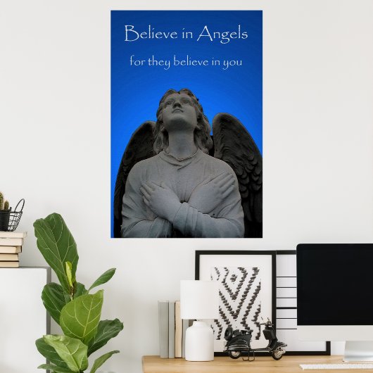 Believe in Angels 36 x 24 Poster (Thuiskantoor)