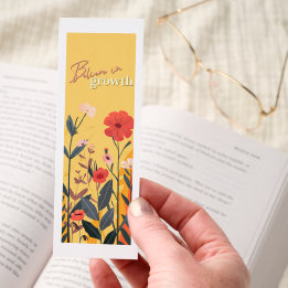 Believe In Growth Motivational Bookmark