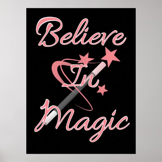 Believe In Magic Inspirational Quote Poster (Voorkant)