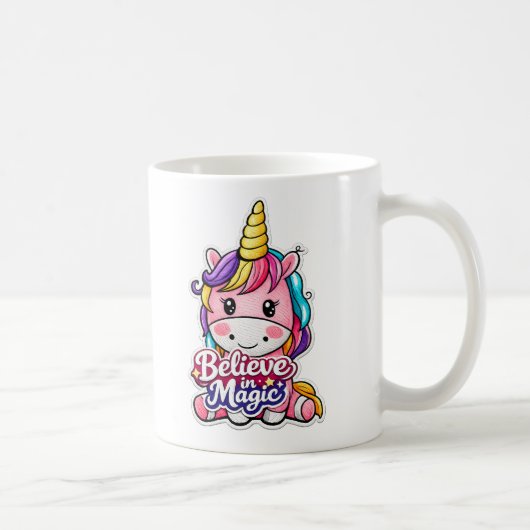 🦄✨ “Believe in Magic” Unicorn Mug ☕💖 (Droite)