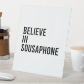 Believe in Sousaphone Reclamebord Met Voetstuk (Insitu)