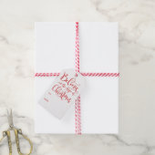 Believe In The Magic Of Christmas Cadeaulabel (Met Touw)