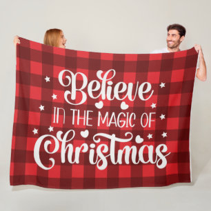 Believe In The Magic Of Christmas Fleece Deken