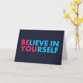 Believe in yourself kaart (Gele Bloem)