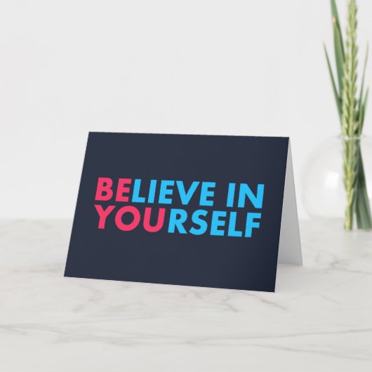 Believe in yourself kaart (Voorkant)