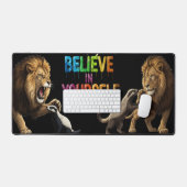 Believe in Yourself – Roaring Lion & Meerkat Motiv (Clavier et souris)