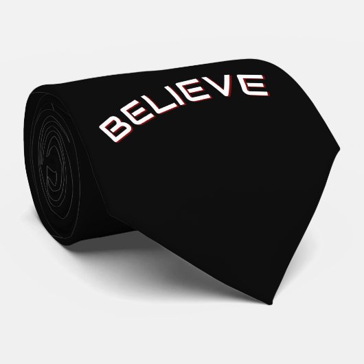 ‘Believe’ Inspirational Quote  Stropdas (Opgerold)