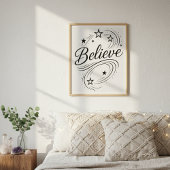 Believe Magical Stars - Boho Celestial Perfect Poster