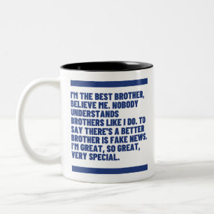 Believe Me-serie - Beste broer Tweekleurige Koffiemok