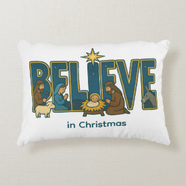 Believe nativity  accent kussen