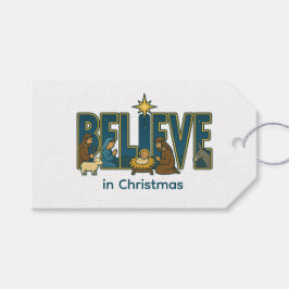 Believe nativity  cadeaulabel