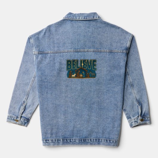 Believe Nativity Denim Jacket (Achterkant)