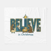 Believe nativity  fleece deken (Voorkant (Horizontaal))