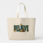 Believe Nativity  Grote Tote Bag (Achterkant)