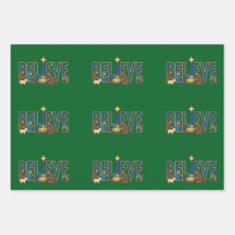 Believe nativity  inpakpapier vel