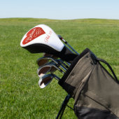 Believe red and white heart golfheadcover (Insitu)