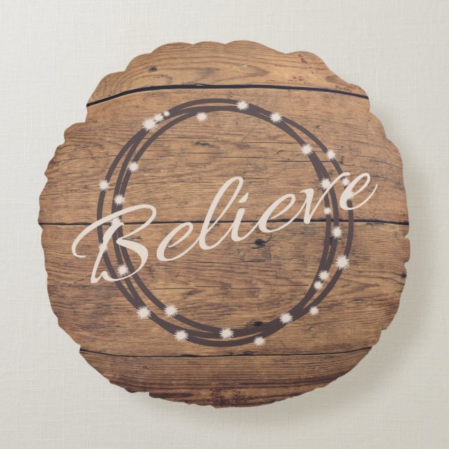 Believe Rond Kussen (Voorkant)