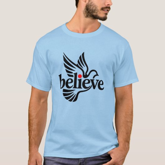 Believe taube  t-shirt (Voorkant)