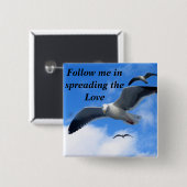 Believe_ Vierkante Button 5,1 Cm (Voorkant /achterkant)