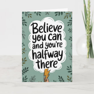 "Believe You Can" Motivational Quote Card Kaart