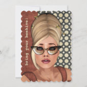 Belinda Beehive Retro Chic Grande Invitation (Devant)