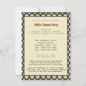 Belinda Beehive Retro Chic Medium Invitation Kaart (Achterkant)