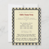 Belinda Beehive Retro Chic Small Invitation Kaart (Achterkant)
