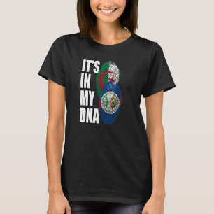 Belizaans En Algerijns Meng DNA Vlag Erfgoed T-shirt