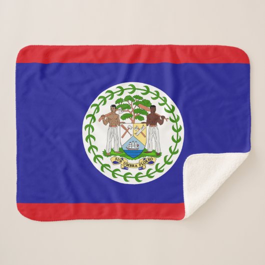 Belizaanse vlag sherpa deken (Voorkant (horizontaal))
