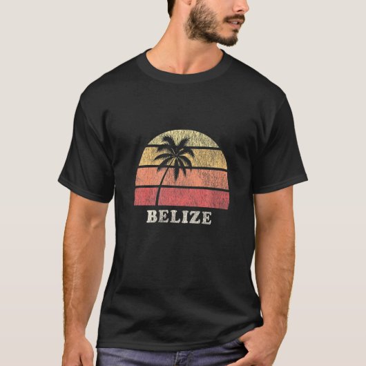 Belize 70s Retro Throwback T-shirt (Voorkant)