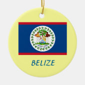 BELIZE* Aangepaste kerstversiering Keramisch Ornament (Voorkant)