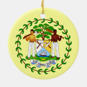 BELIZE* Aangepaste kerstversiering Keramisch Ornament (Achterkant)