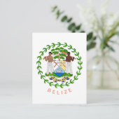 Bélize Armoiries Carte postale (Debout devant)