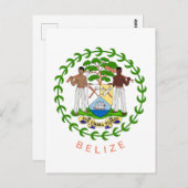 Bélize Armoiries Carte postale (Devant / Derrière)