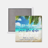 Belize Beach Bestemming Bruiloft Save the Date Magneet (Voorkant / Achterkant)