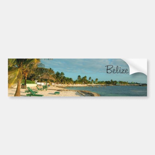 Belize Beach BumperSticker (Voorkant)