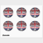 Belize Belizean UK - Britse boom Ronde Sticker (Vel)