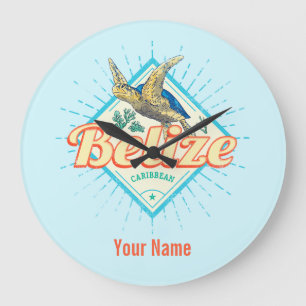 Belize Caribbean Retro Turtle  Souvenir Grote Klok